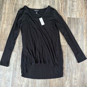 White House Black Market Black Long Sleeve Top